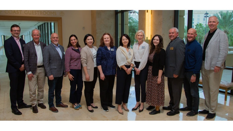 Pictured from left are David Churchward, Jeffrey A. Biskup, PE, Mike Martin, Vivianne Arencibia, Vivien Santillan, Sarah Pope Miksinski, PhD, Shanshan Liu, Liz Dooley, MSc, Rebecca Roscher, Michael Rutherford (2024 ISPE Interim President and CEO), Timothy J.N. Watson, PhD, and Scott W. Billman. Not pictured: Ylva Ek, Norman Goldschmidt, James Grunwald, and George Singewald, PhD.