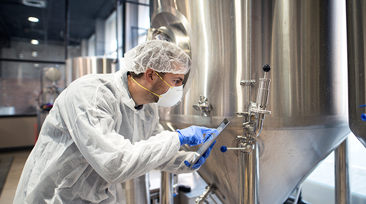Professional Technologist Checking Production Factory