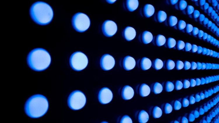 blue digital lights