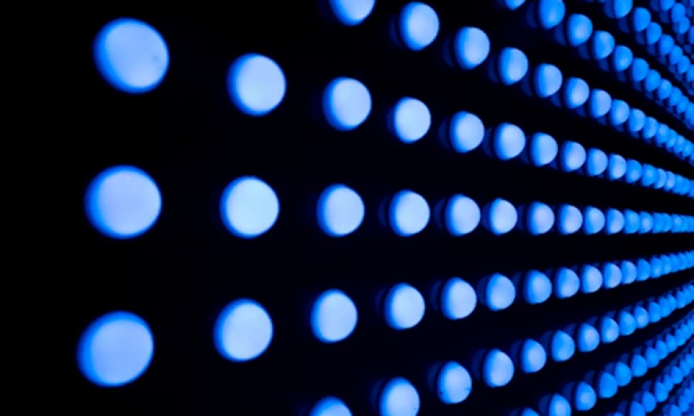 blue digital lights